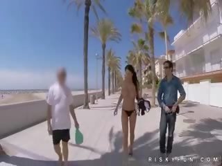 Public Nudity Teasing To first-rate Blowjob