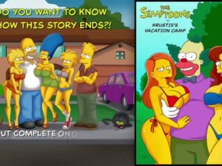 Krustie's Vacation Camp with terrific chicks&excl; - The Simptoons