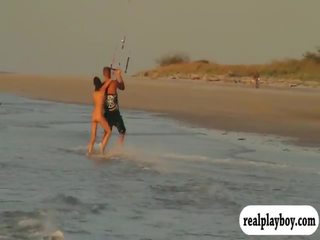 Badass terrific babes try out kite boarding and Jui Jitsu