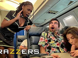 Lucky Gets Fucked With Flight Attendant Hazel Grace In Private When LaSirena69 Comes & Joins For A outstanding 3some - BRAZZERS