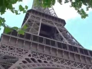 Eiffel Tower extreme public x rated film threesome in Paris France