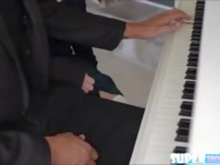 Adorable Sammie Tempt Her Piano Teacher