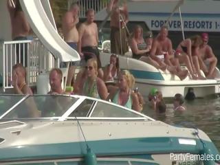 First-rate Babes Party Hard On Boat During Spring Break