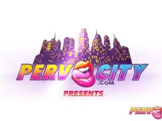PervCity Three Sluts Sucking On One cock