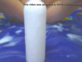 Extraordinary Webcam Latina Squirting and Eating Milky Cum (pt. 2)
