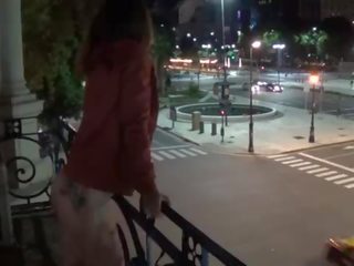 Camilla Moon - public pissing from a balcony in America.