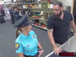 Latina and groovy police woman gets fucked by Shawn in his office