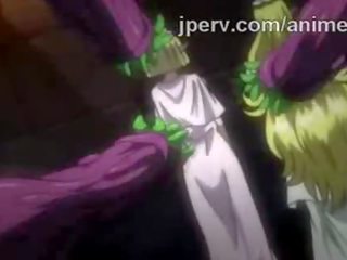 Exceptional elf princess screwed by bunch of tentacles in hentai vid