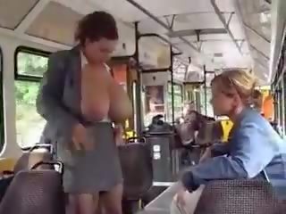 Huge Big Tits mistress Milking In The Public Tram