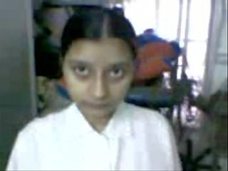 Indian beguiling 20y old college schoolgirl Ameesha big boobs pussy in uniform PART1