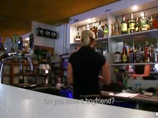 Elite bartender chick Lenka fucks for cash