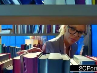 Bored Busty Librarian Courtney Taylor Hankering For a Hard prick to Suck